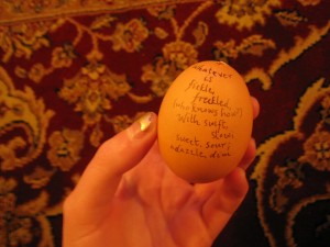 A Written Egg (written with Hopkins)